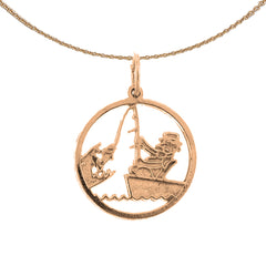 14K or 18K Gold Fisherman Pendant