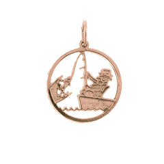 14K or 18K Gold Fisherman Pendant