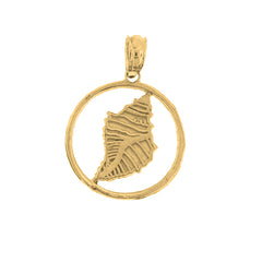 14K or 18K Gold Conch Shell Pendant