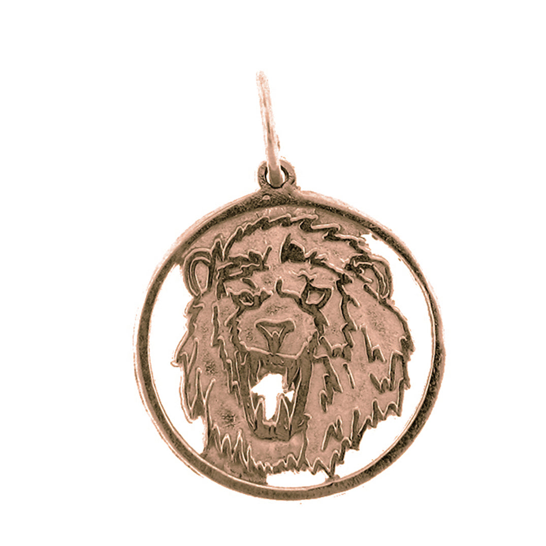 14K or 18K Gold Lion Pendant