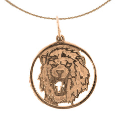 Löwenanhänger aus 14 Karat oder 18 Karat Gold