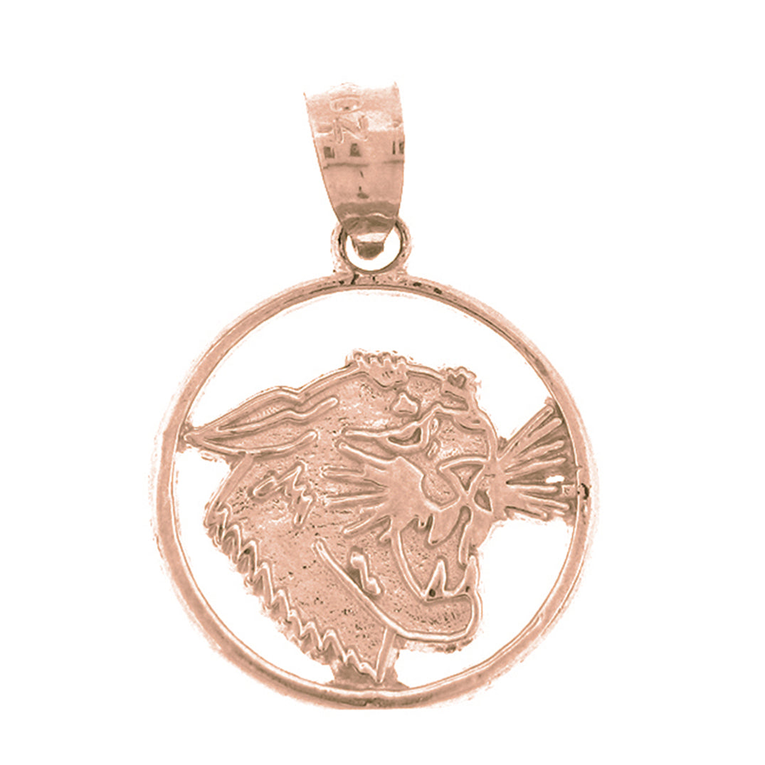 14K or 18K Gold Jaguar, Cheetah, Leopard Pendant