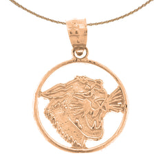 14K or 18K Gold Jaguar, Cheetah, Leopard Pendant