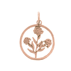 14K or 18K Gold Rose Bush Pendant