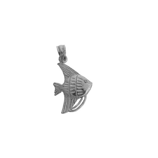 14K or 18K Gold Tropical Angelfish Pendant