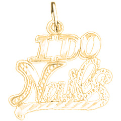 14K or 18K Gold "I Do Nails" Pendant