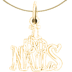 14K or 18K Gold "I Do Nails" Pendant