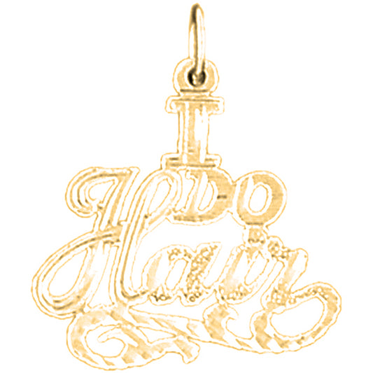 14K or 18K Gold "I Do Hair" Pendant