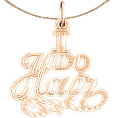 14K or 18K Gold "I Do Hair" Pendant