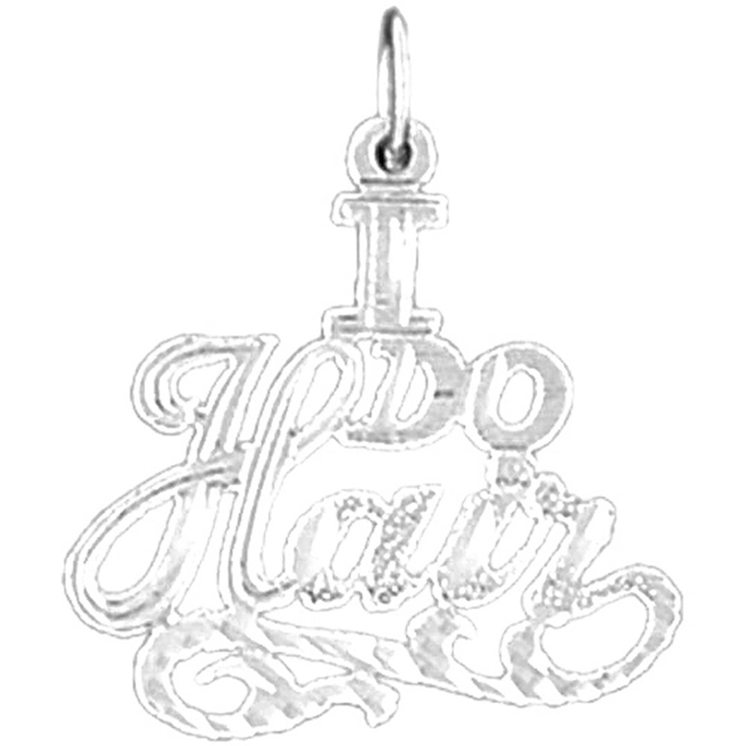 14K or 18K Gold "I Do Hair" Pendant