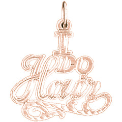 14K or 18K Gold "I Do Hair" Pendant