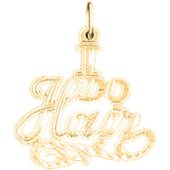 14K or 18K Gold "I Do Hair" Pendant