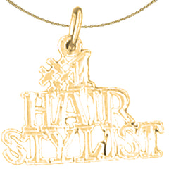 14K or 18K Gold #1 Stylist Pendant