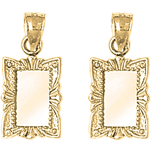 Yellow Gold-plated Silver 21mm Mirror Earrings