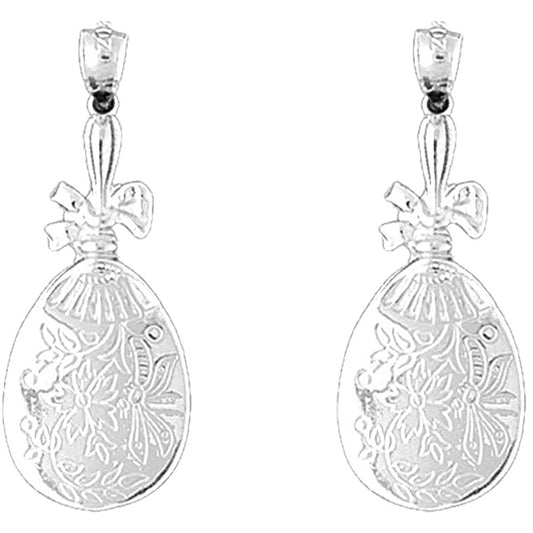 Sterling Silver 36mm Vanity Mirror Earrings