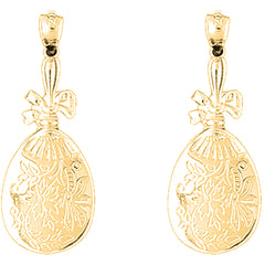 Yellow Gold-plated Silver 36mm Vanity Mirror Earrings