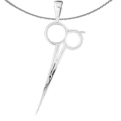 14K or 18K Gold 3D Scissors Pendant