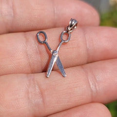 14K or 18K Gold 3-D, Moveable Scissors Pendant