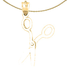 14K or 18K Gold 3-D, Moveable Scissors Pendant