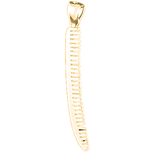 14K or 18K Gold Comb Pendant