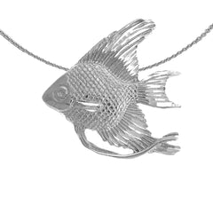 10K, 14K or 18K Gold Tropical Angelfish Pendant