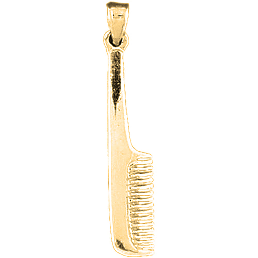 14K or 18K Gold Comb Pendant