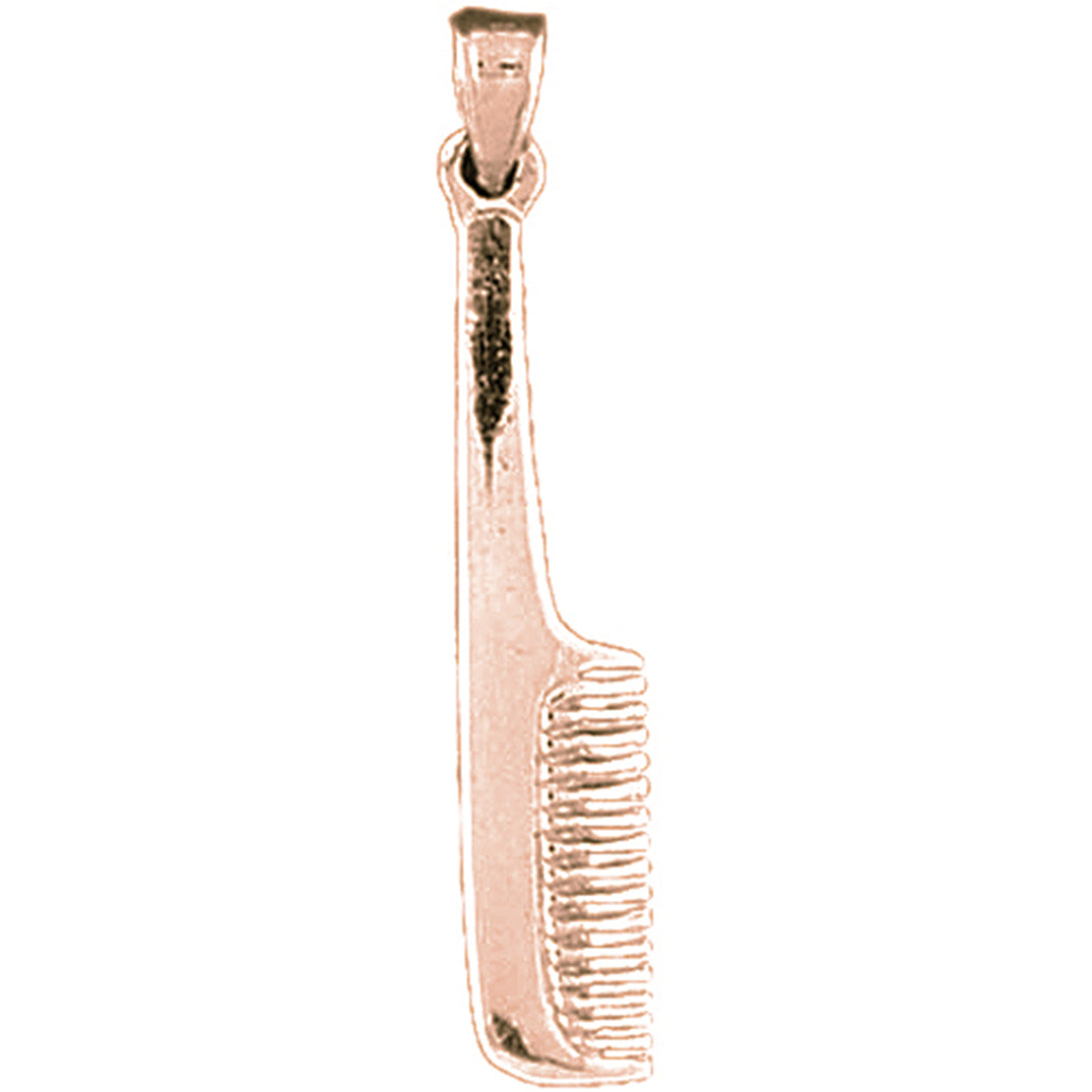 14K or 18K Gold Comb Pendant