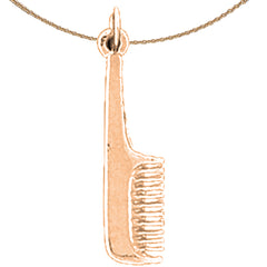 14K or 18K Gold Comb Pendant