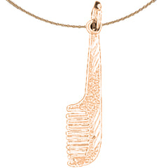 14K or 18K Gold Comb Pendant