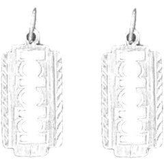 Sterling Silver 21mm Shaving Razor Blade Earrings