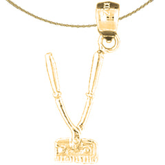 14K or 18K Gold 3-D, Moveable Eyelash Curler Pendant