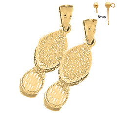 14K oder 18K Gold 22mm Juwelier Loop Ohrringe