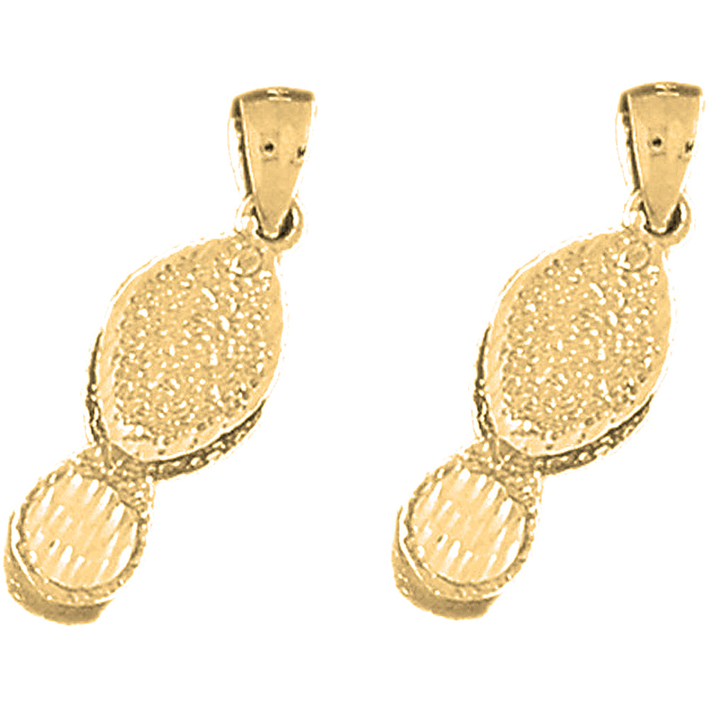 Yellow Gold-plated Silver 22mm Jewelers Loop Earrings