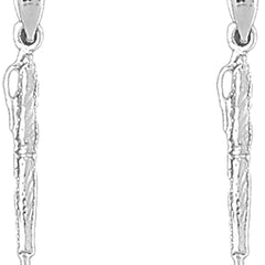 Sterling Silver 34mm Architect Pen Earrings