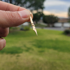 14K or 18K Gold Calligraphy Pen Pendant