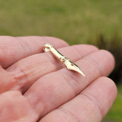 14K or 18K Gold Calligraphy Pen Pendant