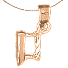 14K or 18K Gold Iron Pendant