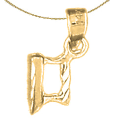 14K or 18K Gold Iron Pendant