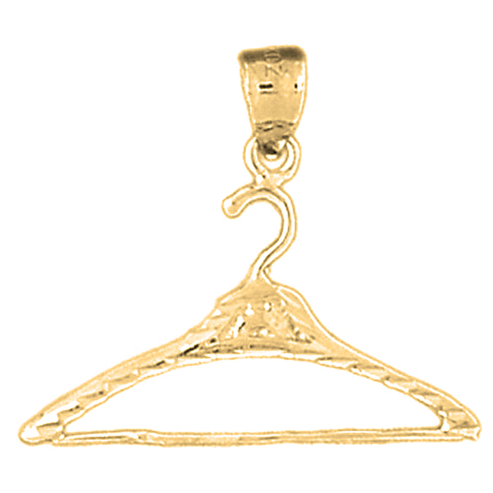 14K or 18K Gold Clothes Hanger Pendant