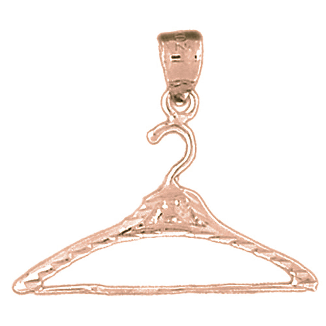 14K or 18K Gold Clothes Hanger Pendant