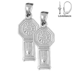 14K or 18K Gold Grandfather Clock Earrings