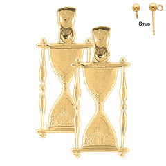 14K or 18K Gold Hour Glass Earrings