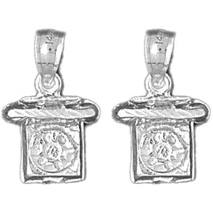 Sterling Silver 19mm Telephone Earrings