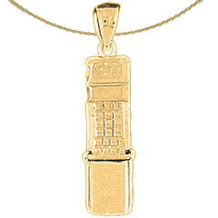 10K, 14K or 18K Gold Moveable Cellular Phone Pendant