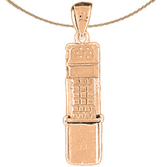 10K, 14K or 18K Gold Moveable Cellular Phone Pendant