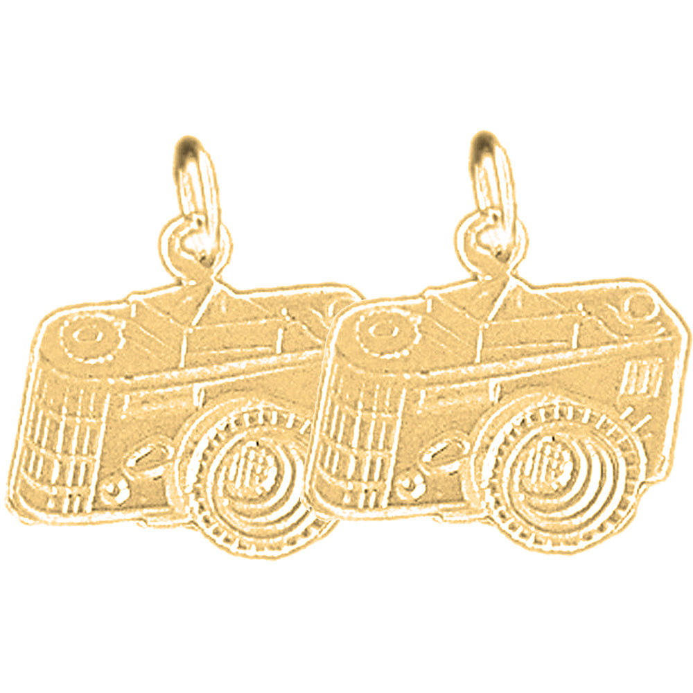 Yellow Gold-plated Silver 17mm Camera Earrings