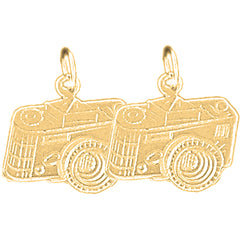 Yellow Gold-plated Silver 17mm Camera Earrings