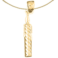 14K or 18K Gold Candle Pendant