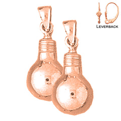 14K or 18K Gold Light Bulb Earrings