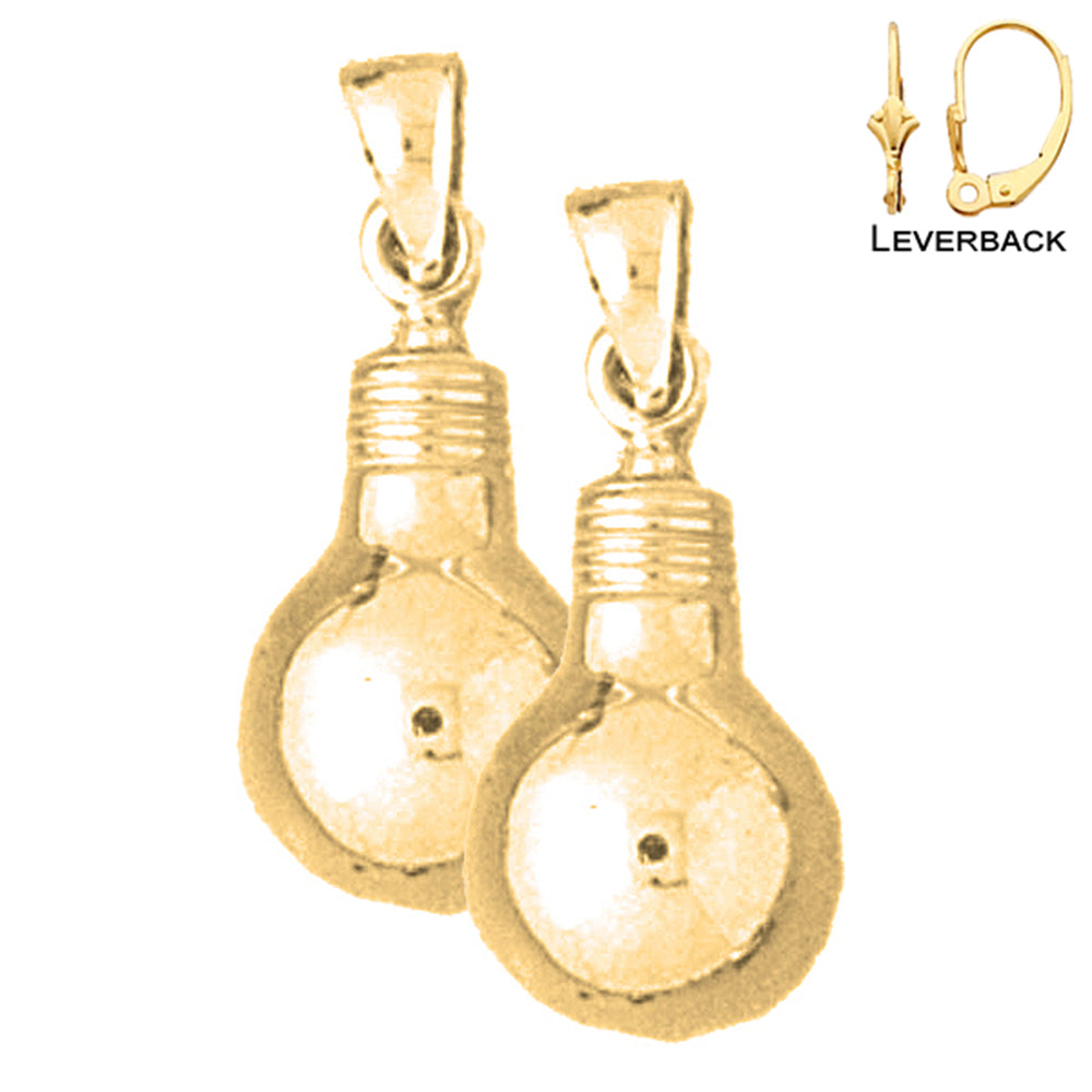 14K or 18K Gold Light Bulb Earrings